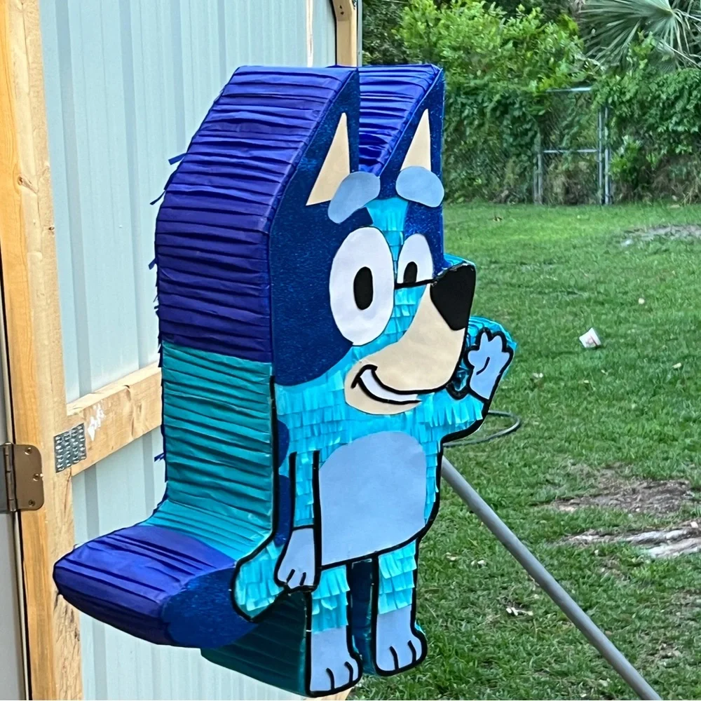 Handmade bluey piñata/Party Decorations with Playful Design